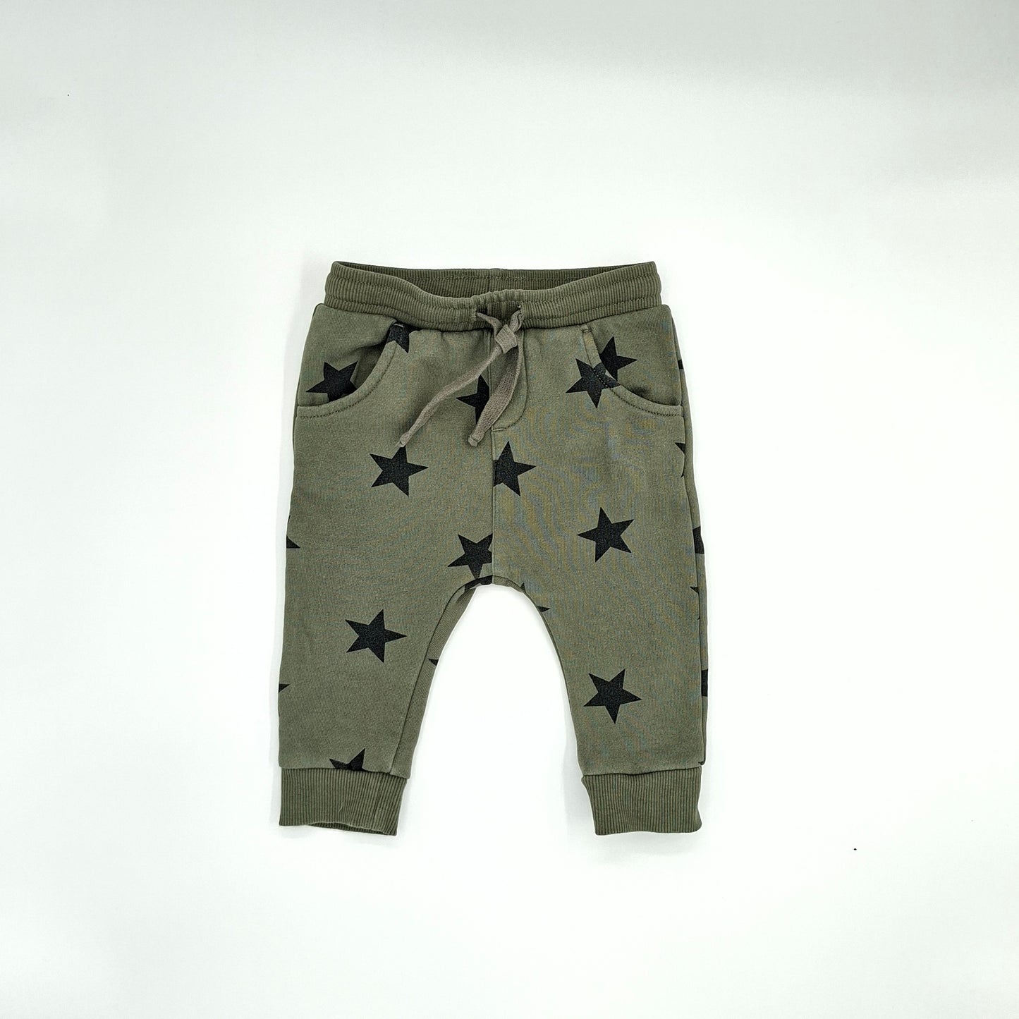 Teeny Weeny Green with Stars Trackpants - 6-12m
