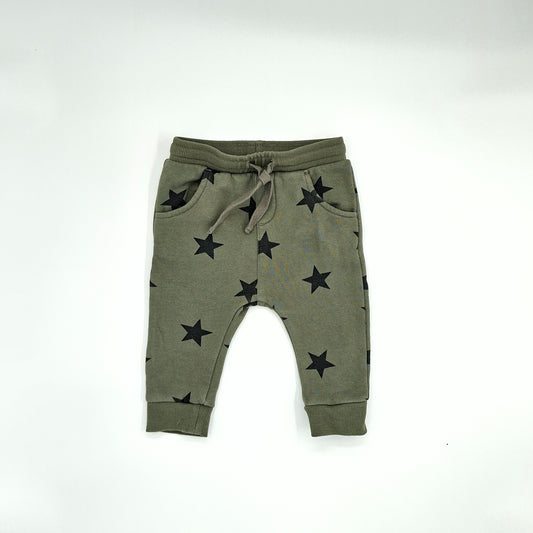 Teeny Weeny Green with Stars Trackpants - 6-12m