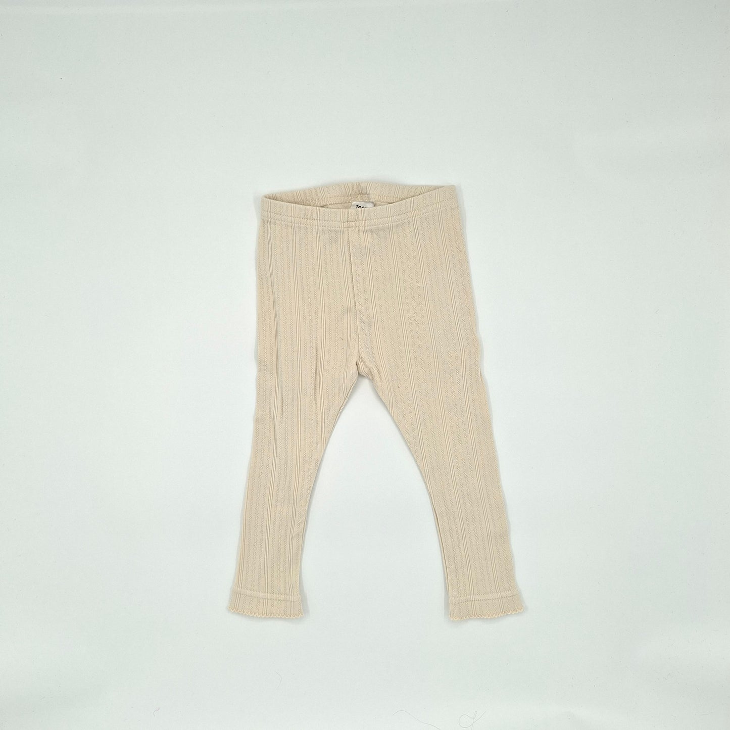 Teeny Weeny Cream Leggings -  Size 1Y