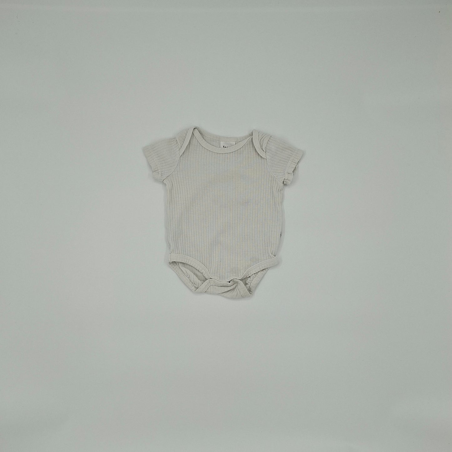 Teeny Weeny White Ribbed Bodysuit – Size NB