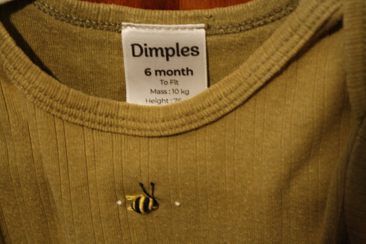 Dimples Green Bodysuit – Size 3-6 month