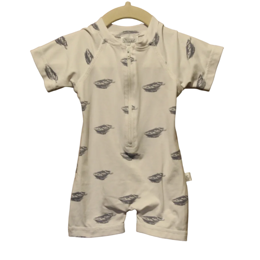 Dimples White & Grey Togs – Size 3-6m