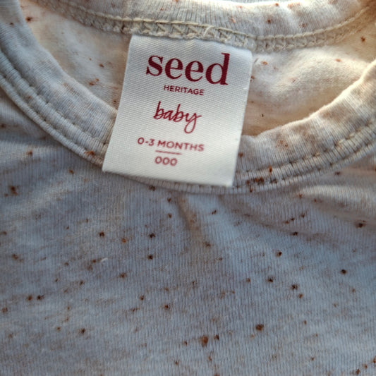 Seed Brown Fleck Koala Short-Sleeve Bodysuit  - Size 0-3