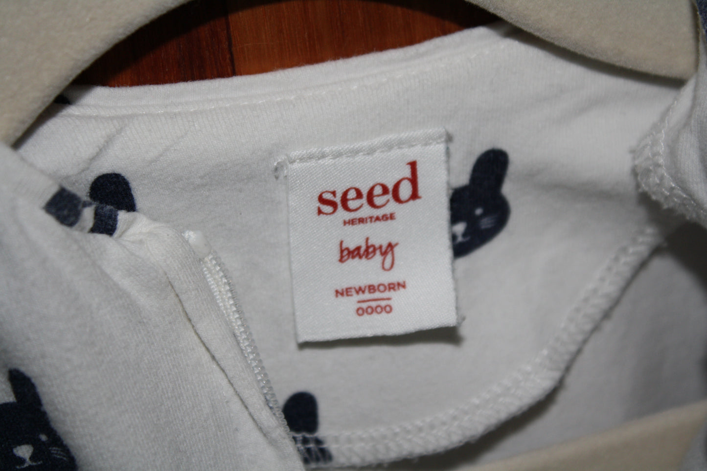 Seed White & Blue Bunny All in One – Size NB