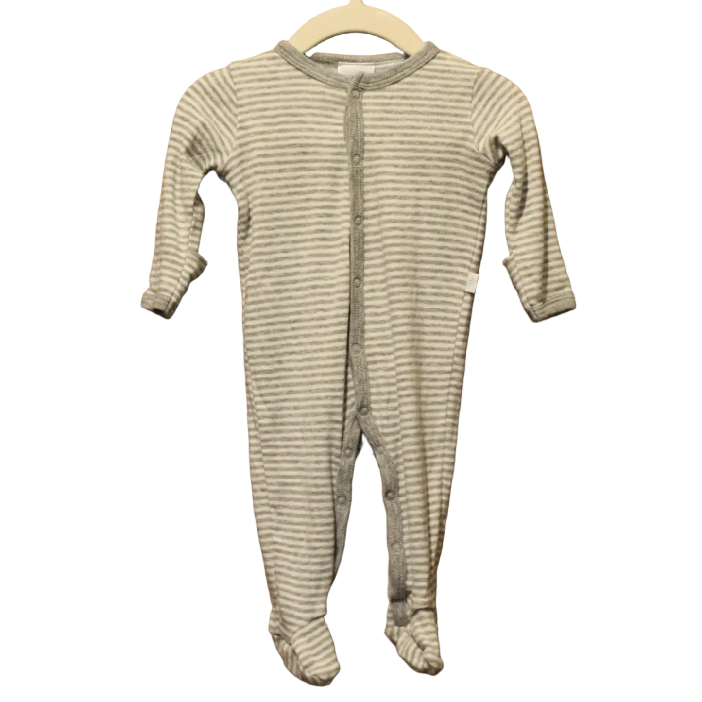 Superfit Grey Stripe Merino All-in-One – Size 0–3