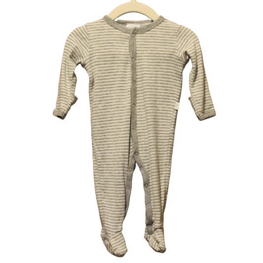 Superfit Grey Stripe Merino All-in-One – Size 0–3